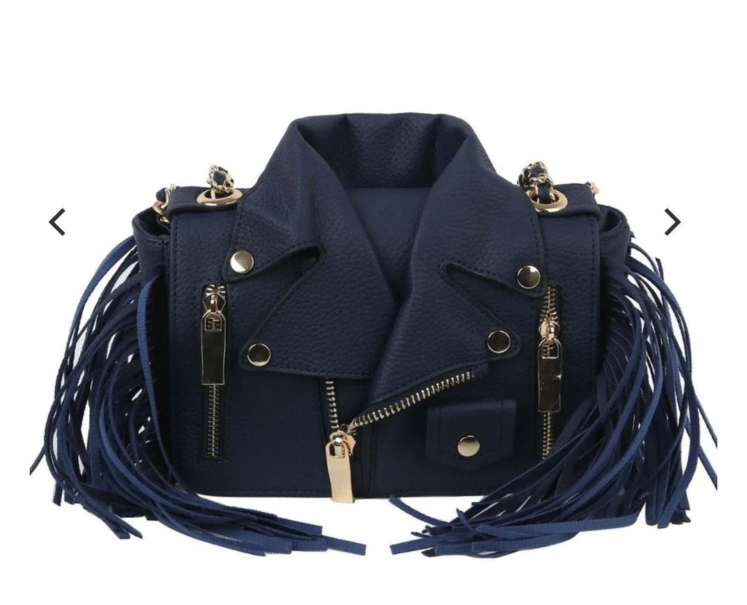 Abstract Moto Jacket Bag