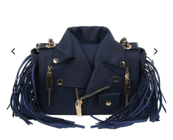 Abstract Moto Jacket Bag