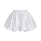 Bubble Hem Mini Skirt, white