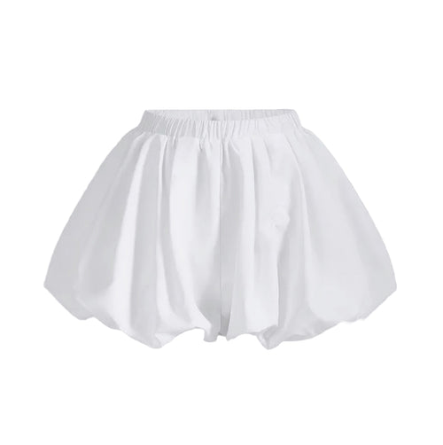 Bubble Hem Mini Skirt, white