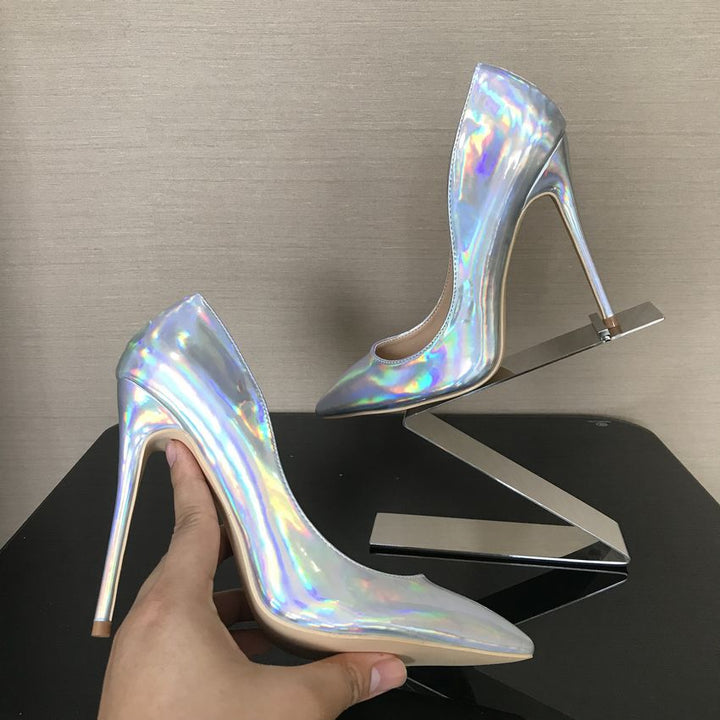 Duochrome Silver Pumps