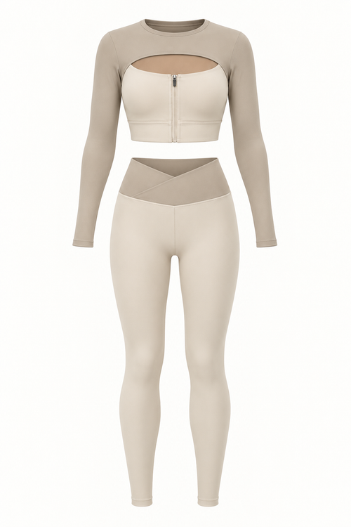 Color Block Two Piece Set