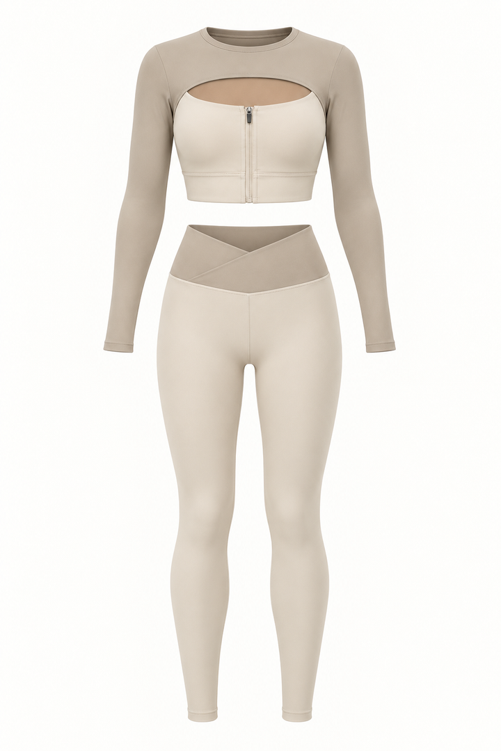 Color Block Two Piece Set