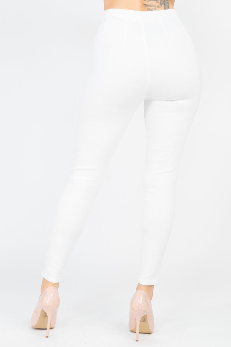 High Waist Denim Jeans, White