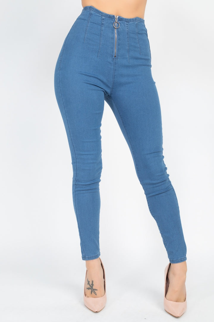 High Waist Denim Jeans, Blue