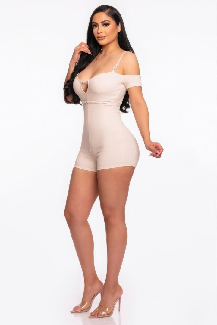 Infinity Off-shoulder Knitted Romper