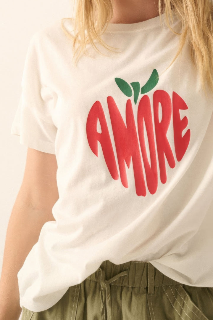 Amore Garment-washed Fruit Graphic Tee