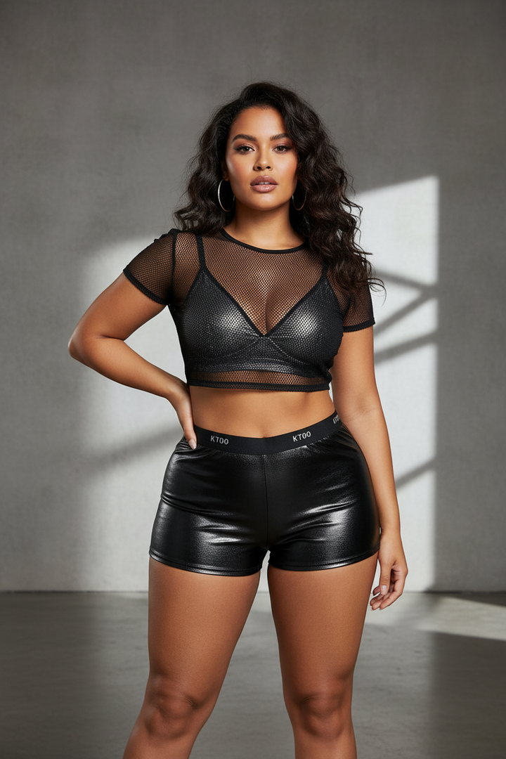 Shimmer High Waisted Shorts