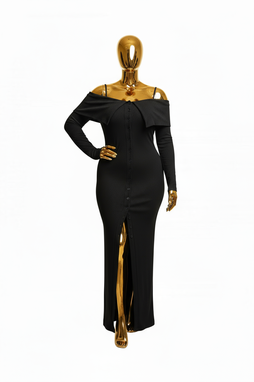 Plus Size Long Length Top & Skirt Leggings Set, Plus Size