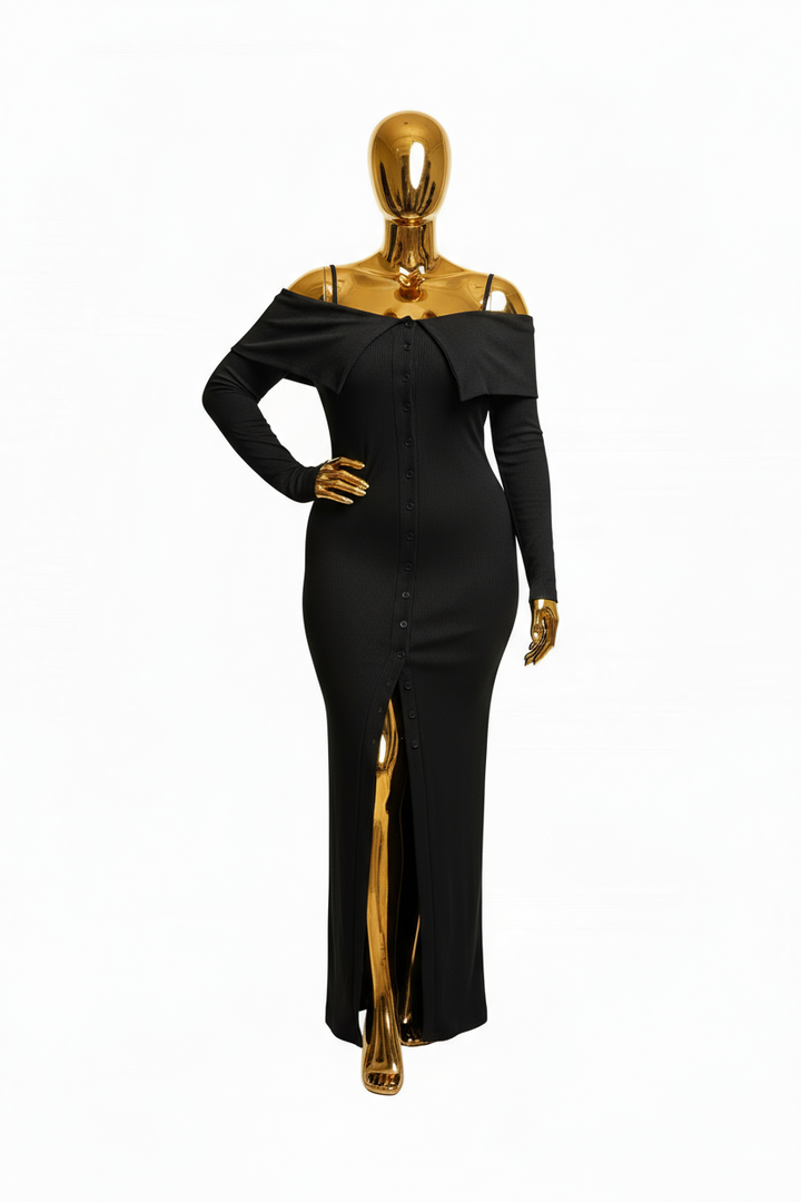 Plus Size Long Length Top & Skirt Leggings Set, Plus Size