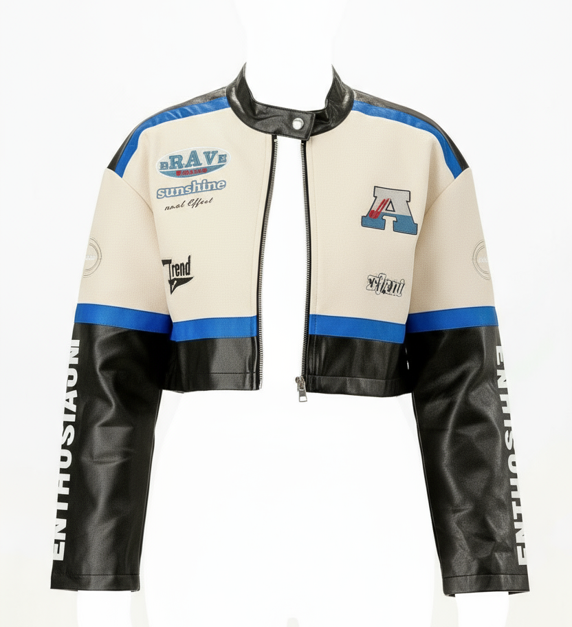 Colorblock Crop Jacket