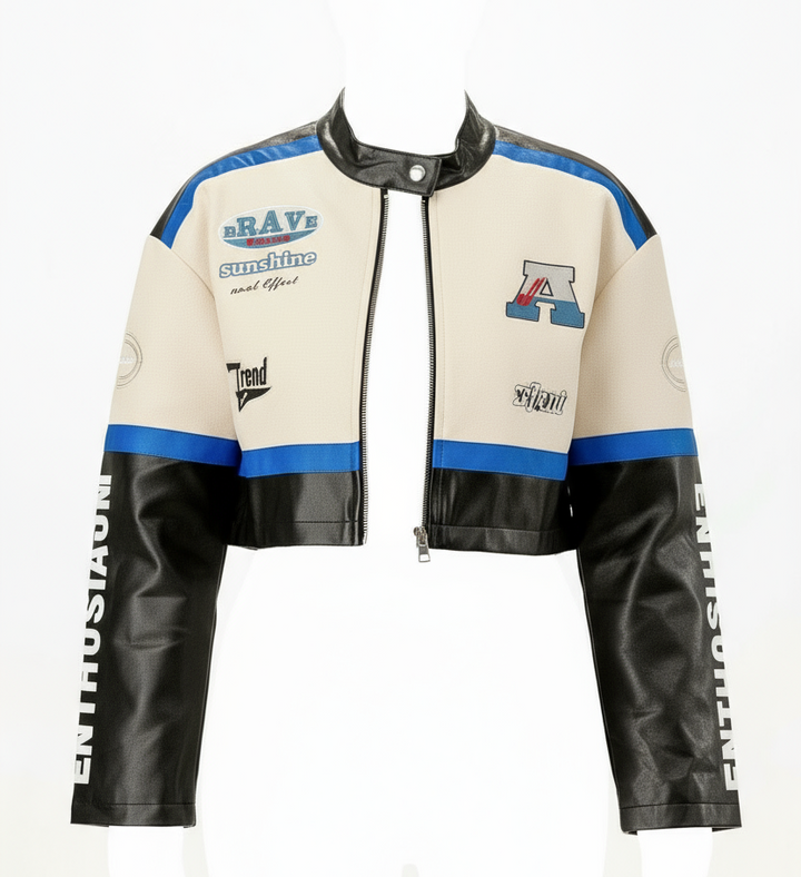 Colorblock Crop Jacket