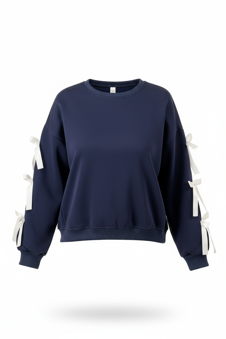 Casual Sweatshirts With Bows