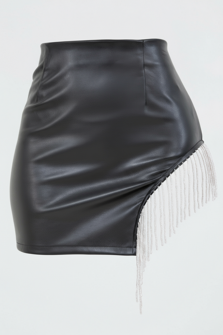 Matt Faux Leather Mini Pu Skirt