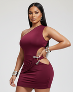 One Shoulder Mini Dress