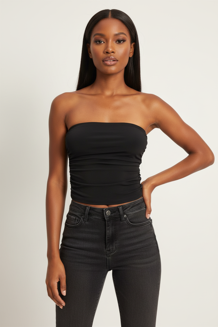 Ruched Bandeau Top