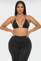 Bra Top And Pants And Bandana Set