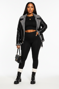 Leggings and Crop Top Set - Black