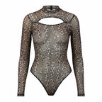 Leopard Print Sheer Bodysuit
