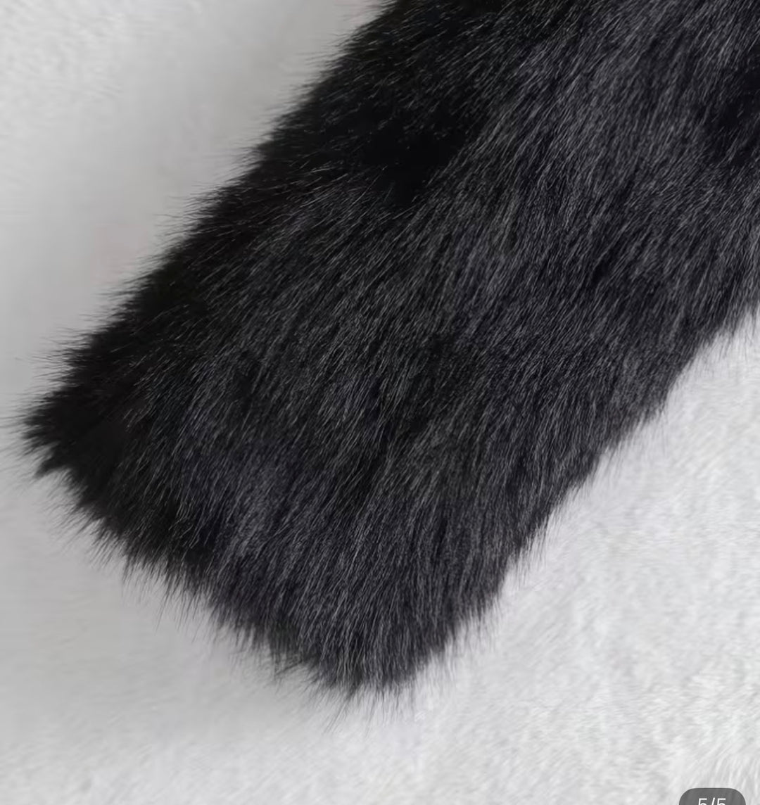 Fluffy Faux Fur Jacket, Size Large