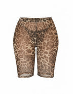 Leopard See Through Shorts