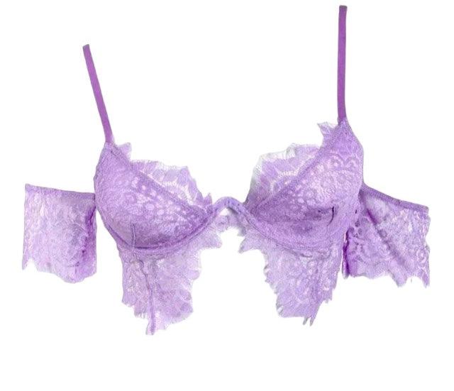 Scallop Lace Bralette - Purple - 7Kouture