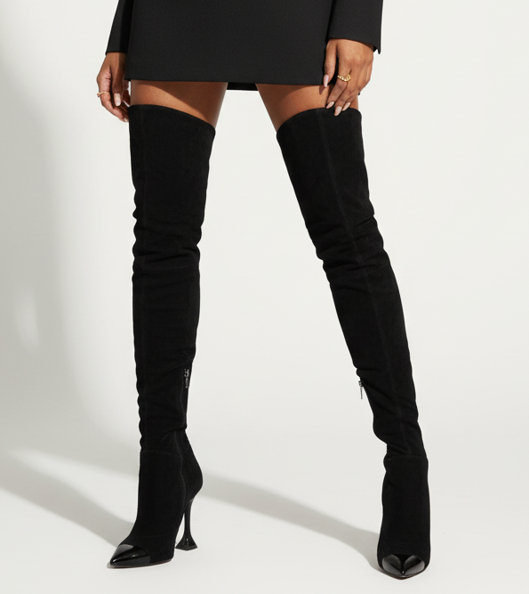 Strut Thigh High Boots