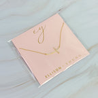Shiny Side Cross Necklace
