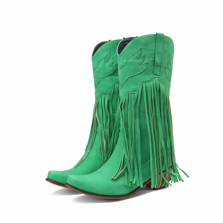 Retro Ethnic Fringe Cowboy Boots