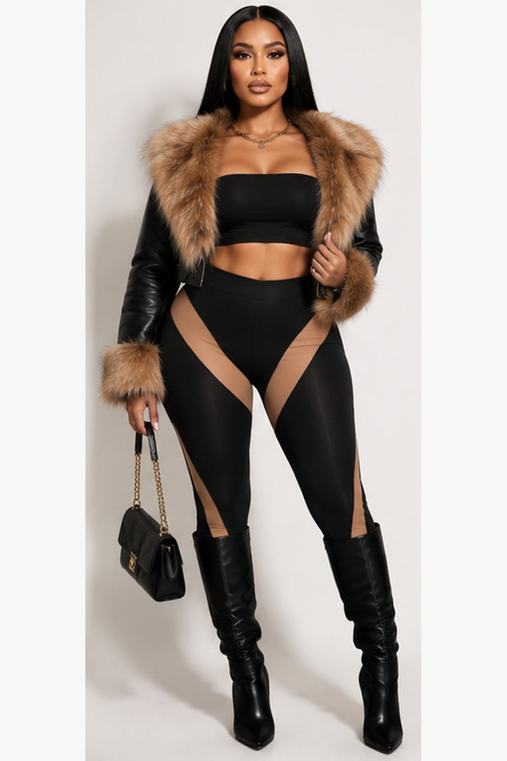 Patchwork 2-Piece Pants Set