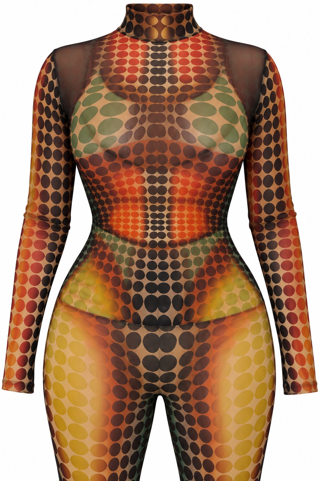 Optical Illusion Mesh Pants Set
