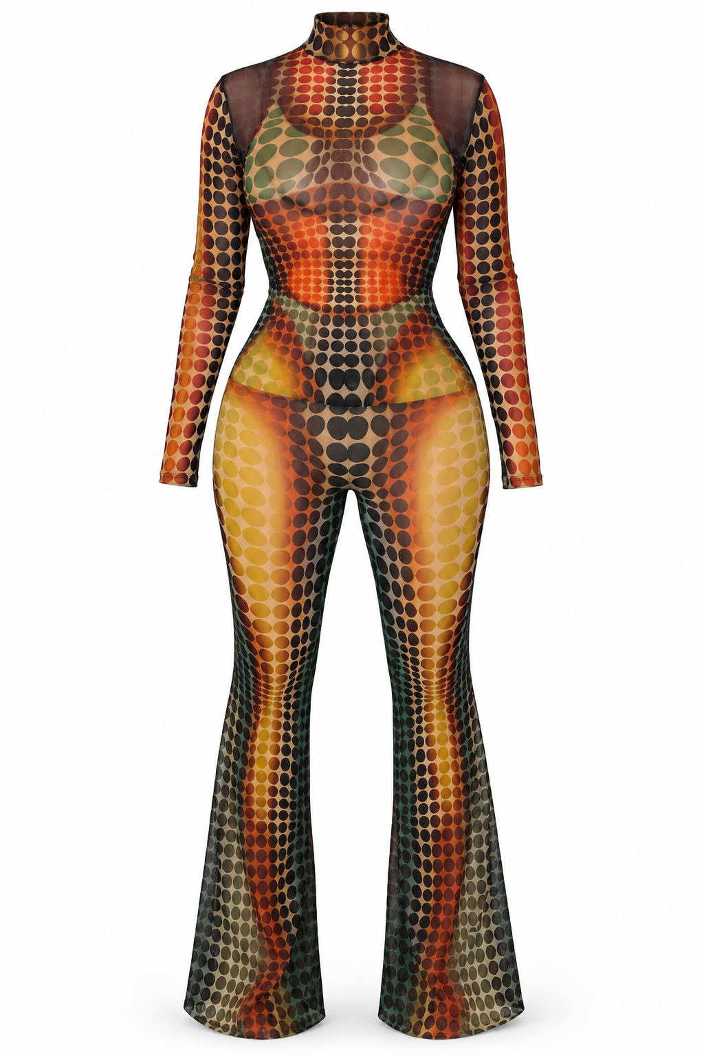 Optical Illusion Mesh Pants Set