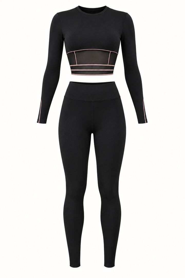 Color Block Two Piece Yoga Set