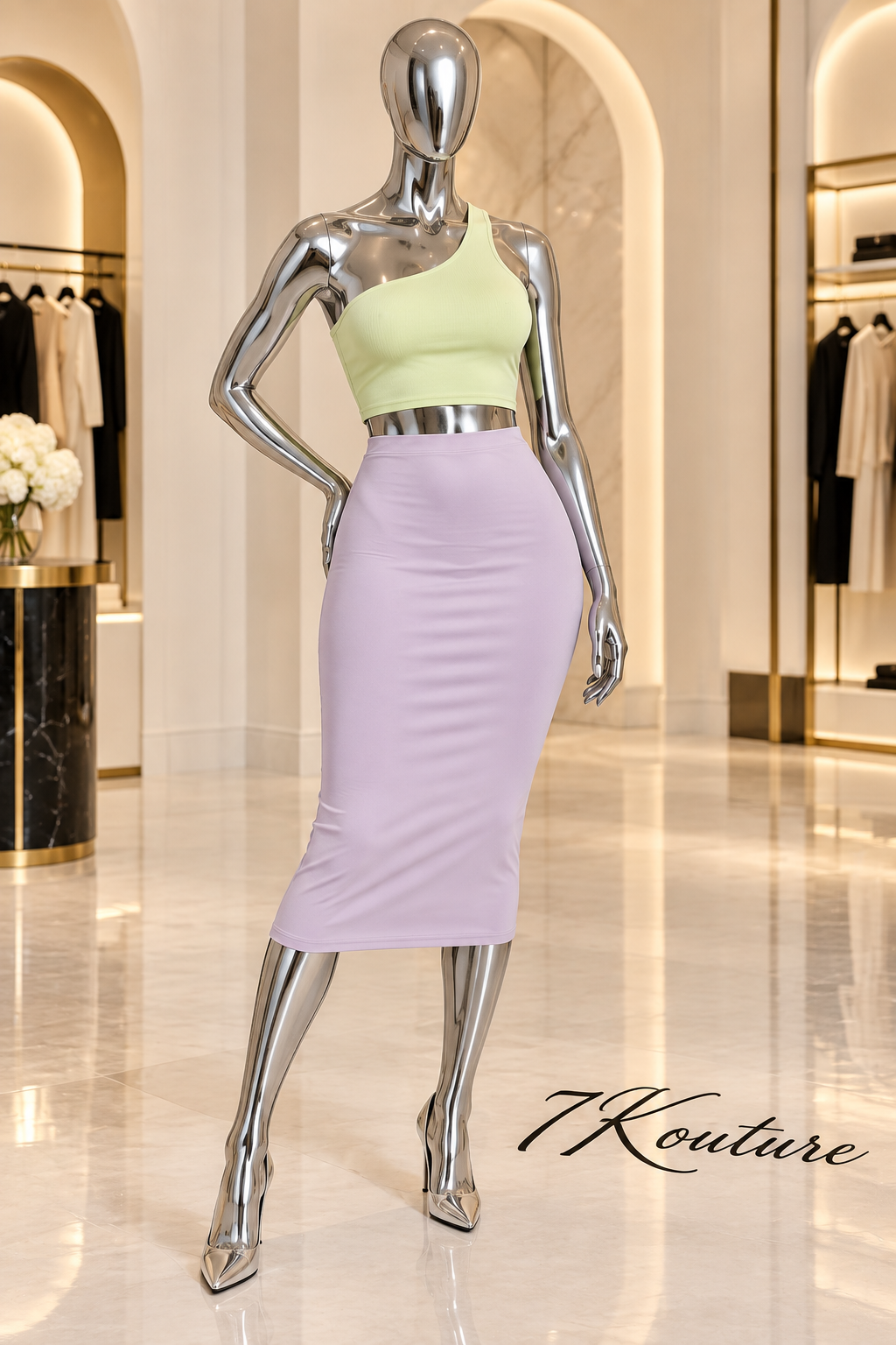 Pastel Perspective Two-Piece Midi Set