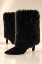 PREORDER: After Hours Black Faux-Fur Calf Boots