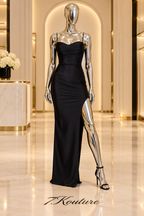 The Reservation Black Slit Maxi Dress
