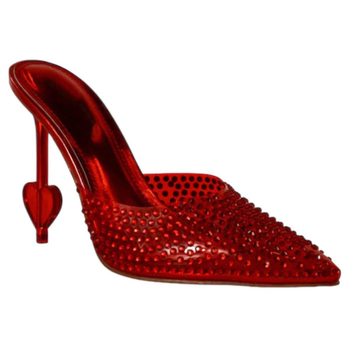 Cupids Heart Red Bling heels, Size 8.5 - 7Kouture