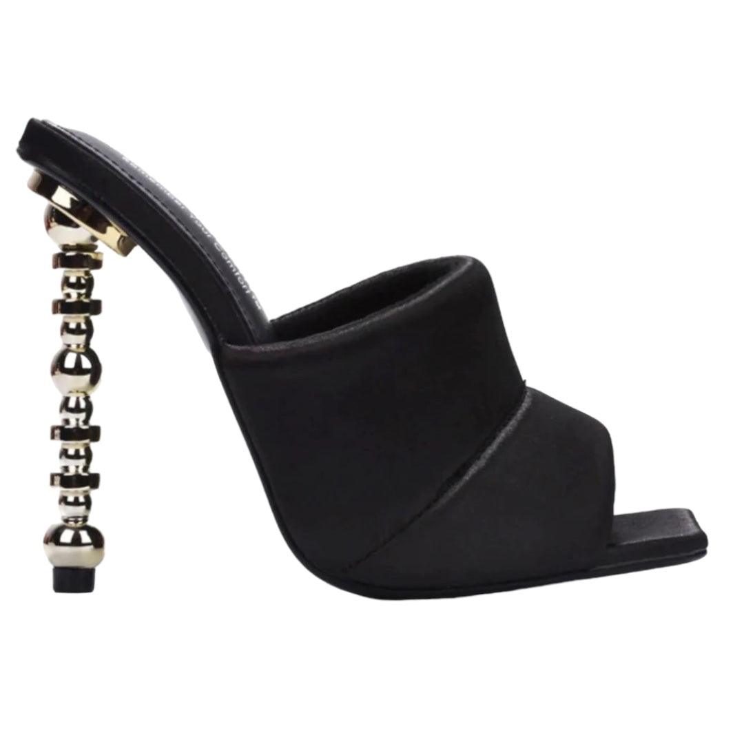 Baddie Black Heels, Size 7.5