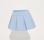 Pleated Mini Skirt, Blue