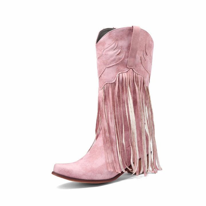 Retro Ethnic Fringe Cowboy Boots