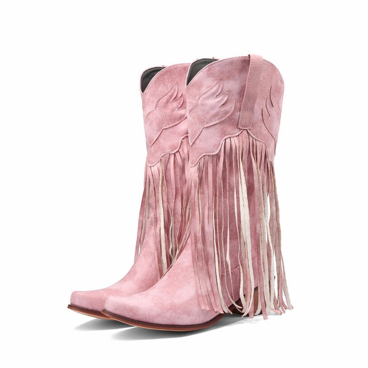 Retro Ethnic Fringe Cowboy Boots