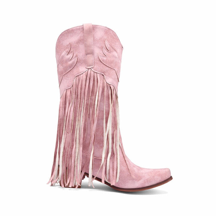 Retro Ethnic Fringe Cowboy Boots