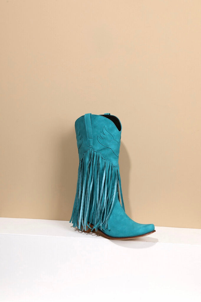 Retro Ethnic Fringe Cowboy Boots