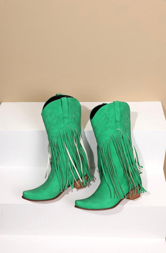 Retro Ethnic Fringe Cowboy Boots