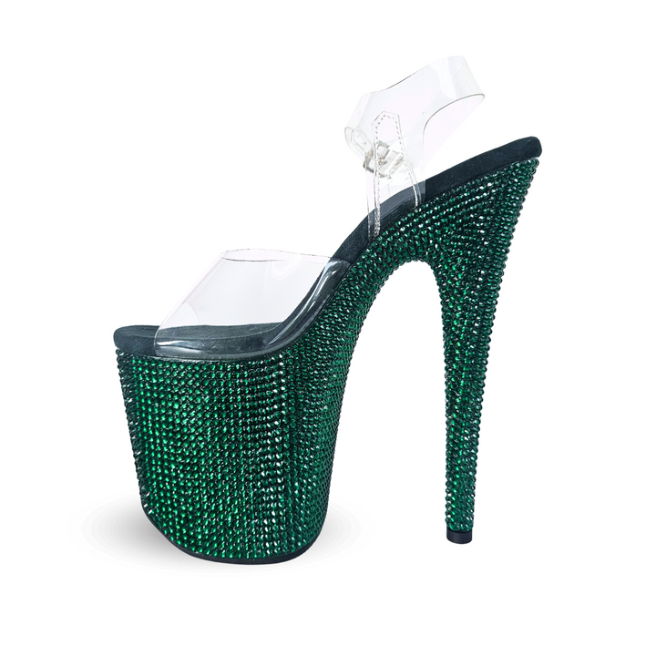 IDOL Bling Playtform Stilettos, Emerald