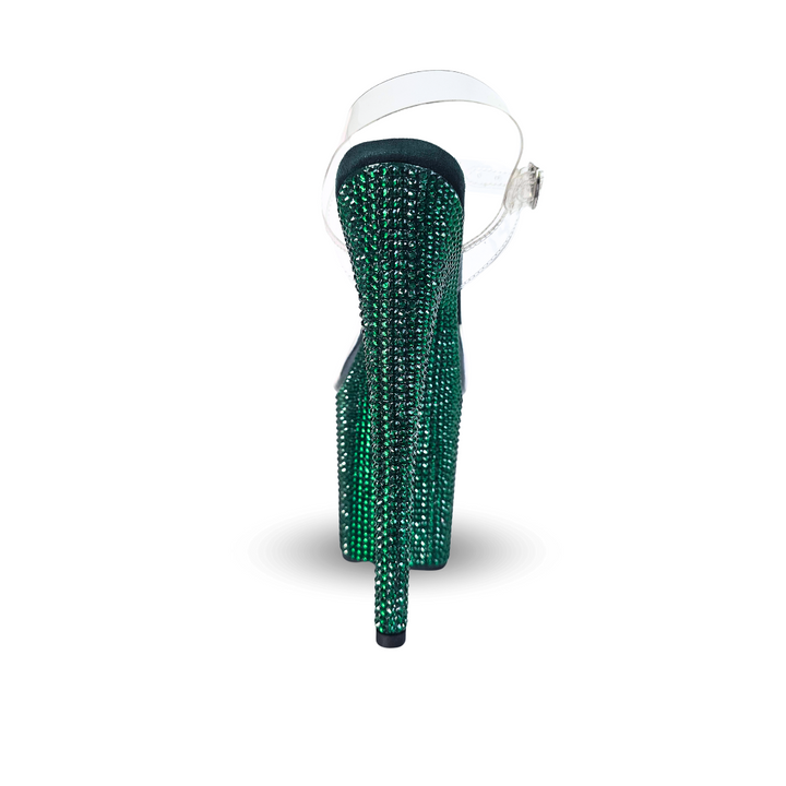 IDOL Bling Playtform Stilettos, Emerald