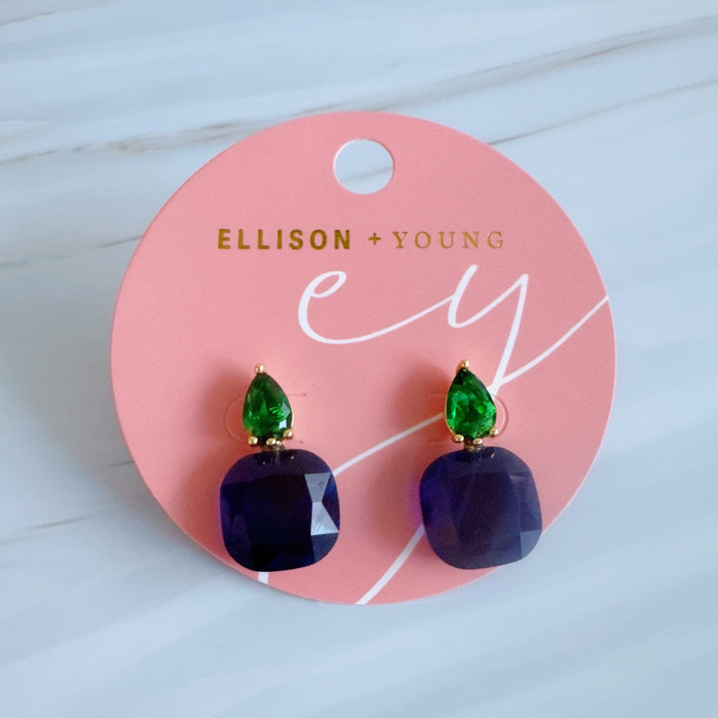 Lustre Duo Drop Earrings – Sculpted Oval with Petite Accent Detail