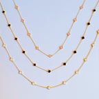 Petite Colored Clover Necklace