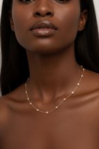 Petite Colored Clover Necklace