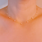 Petite Colored Clover Necklace